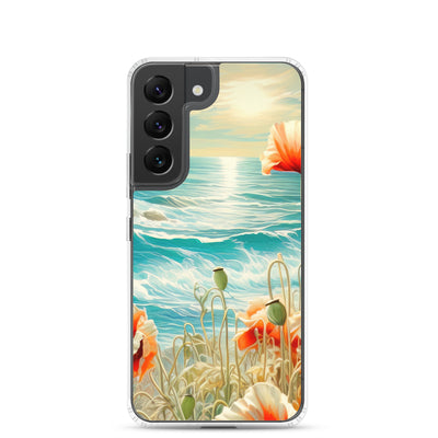 Blumen, Meer und Sonne - Malerei - Samsung Schutzhülle (durchsichtig) camping xxx Samsung Galaxy S22