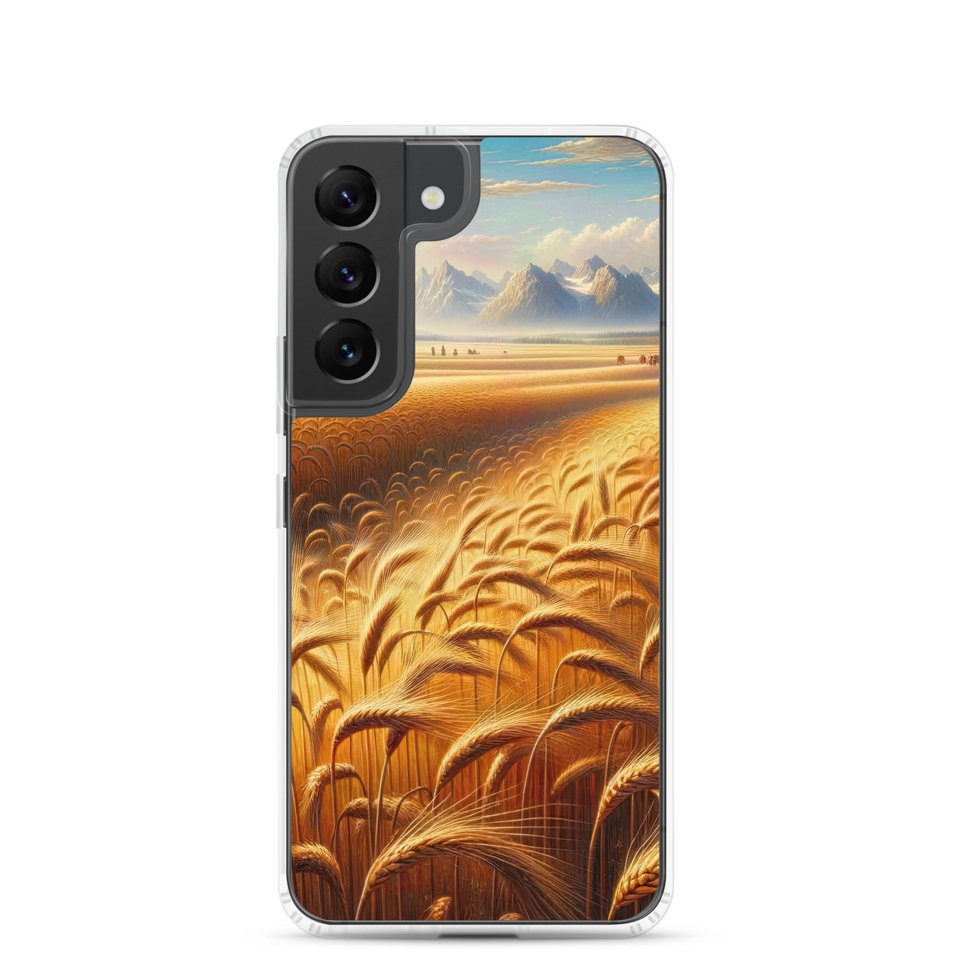 Ölgemälde eines bayerischen Weizenfeldes, endlose goldene Halme (TR) - Samsung Schutzhülle (durchsichtig) xxx yyy zzz Samsung Galaxy S22