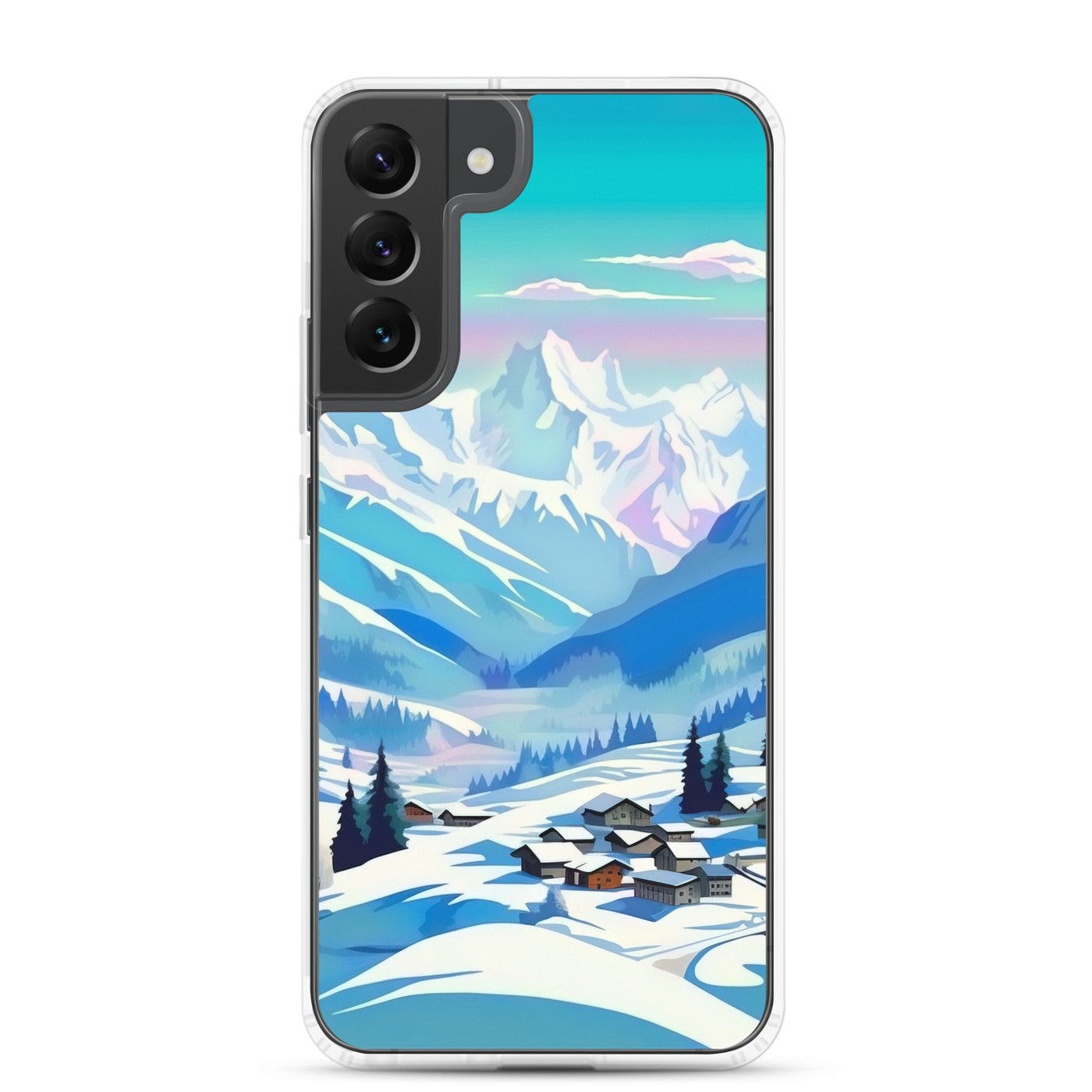 Berge und Schnee - Landschaft - Samsung Schutzhülle (durchsichtig) ski xxx Samsung Galaxy S22 Plus
