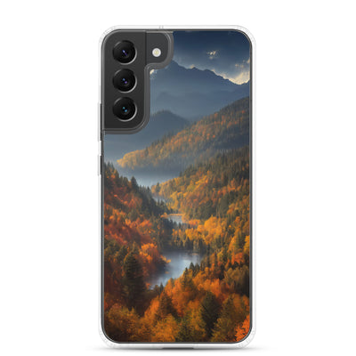 Berge, Wald und Nebel - Malerei - Samsung Schutzhülle (durchsichtig) berge xxx Samsung Galaxy S22 Plus