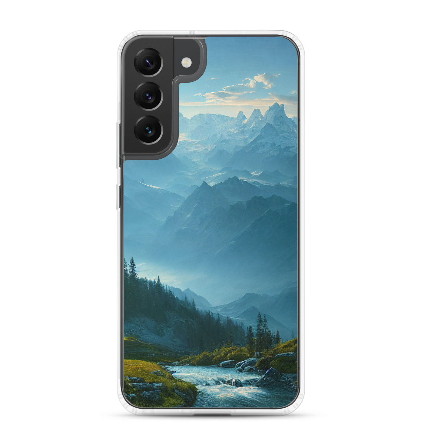 Gebirge, Wald und Bach - Samsung Schutzhülle (durchsichtig) berge xxx Samsung Galaxy S22 Plus