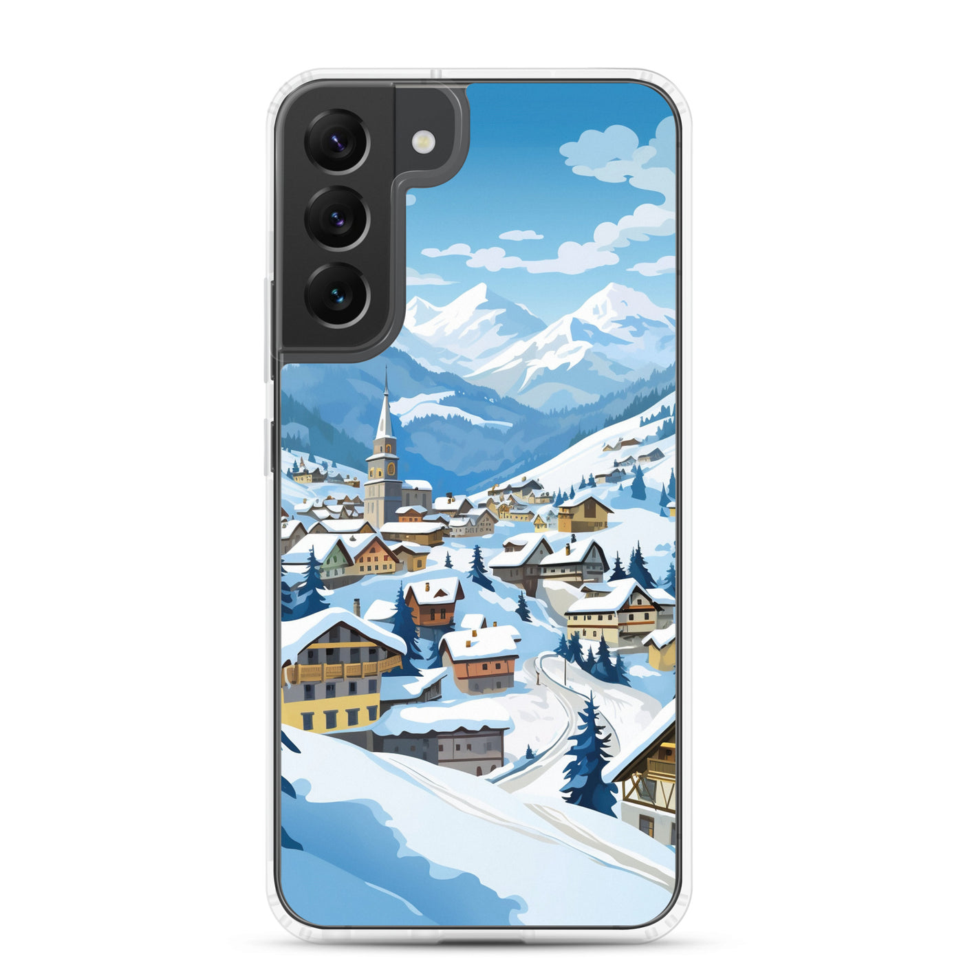 Kitzbühl - Berge und Schnee - Landschaftsmalerei - Samsung Schutzhülle (durchsichtig) ski xxx Samsung Galaxy S22 Plus
