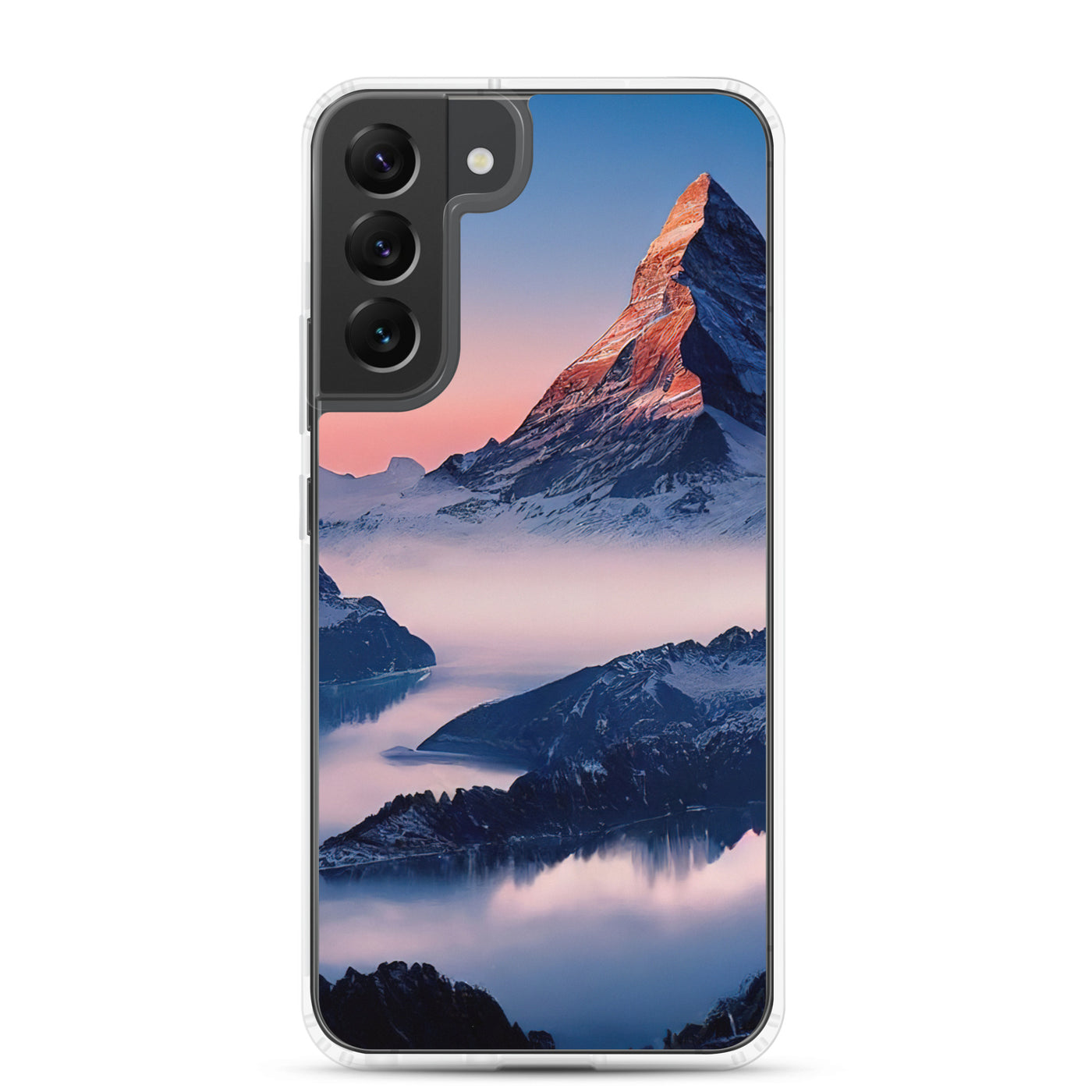 Matternhorn - Nebel - Berglandschaft - Malerei - Samsung Schutzhülle (durchsichtig) berge xxx Samsung Galaxy S22 Plus