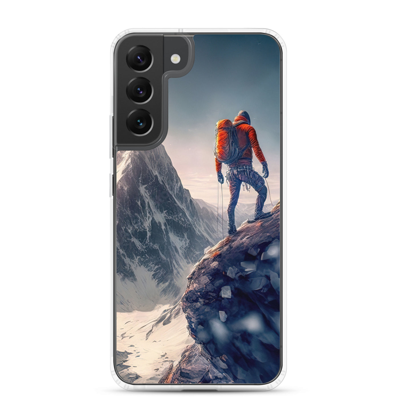 Bergsteiger auf Berg - Epische Malerei - Samsung Schutzhülle (durchsichtig) klettern xxx Samsung Galaxy S22 Plus