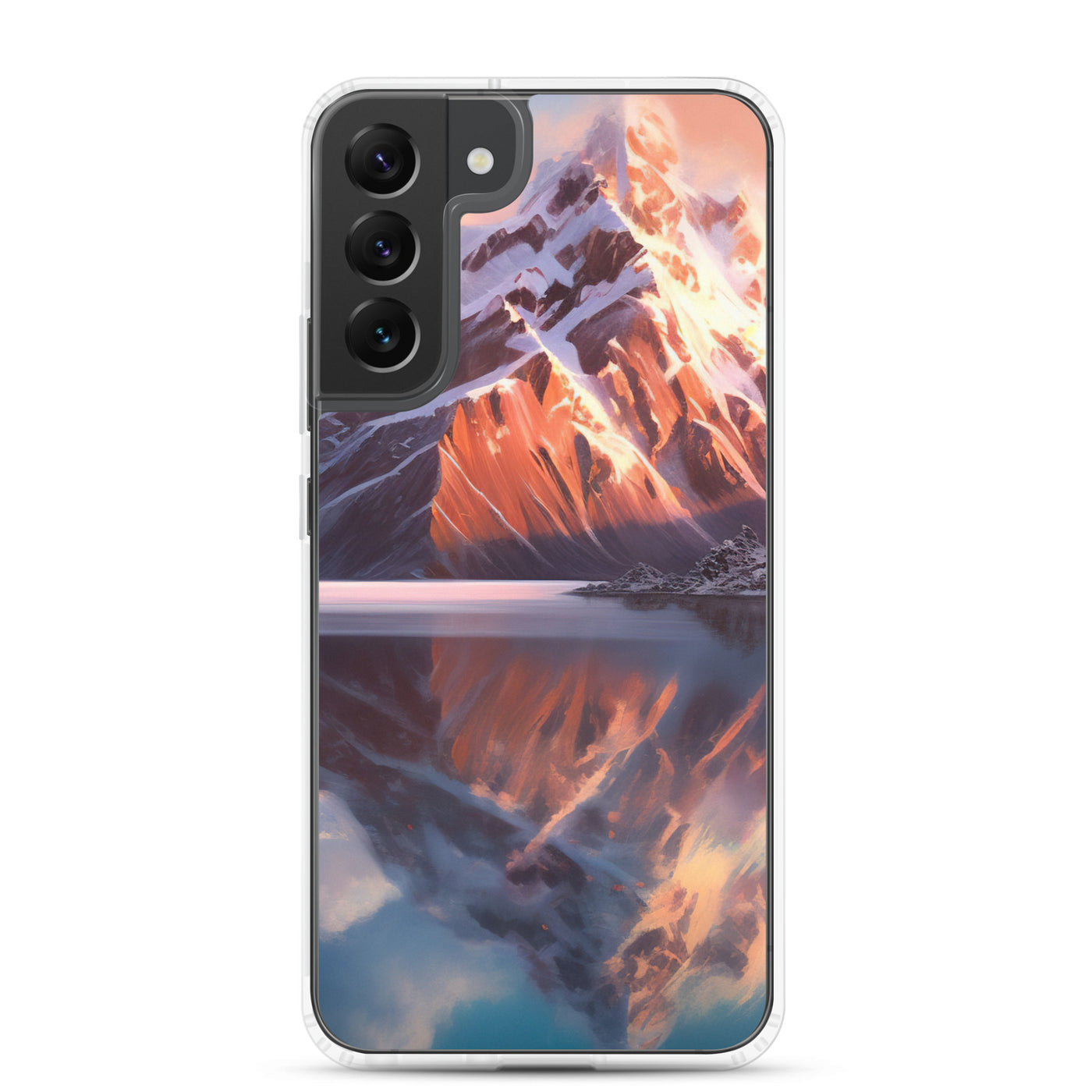 Berg und Bergsee - Landschaftsmalerei - Samsung Schutzhülle (durchsichtig) berge xxx Samsung Galaxy S22 Plus