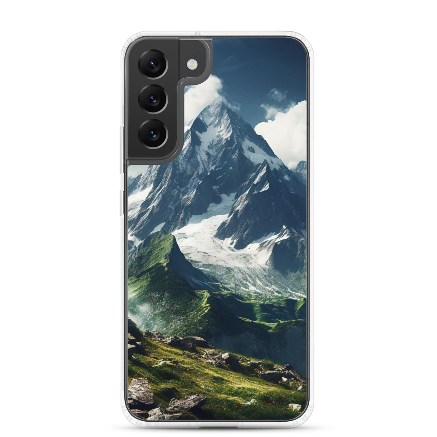 Gigantischer Berg - Landschaftsmalerei - Samsung Schutzhülle (durchsichtig) berge xxx Samsung Galaxy S22 Plus