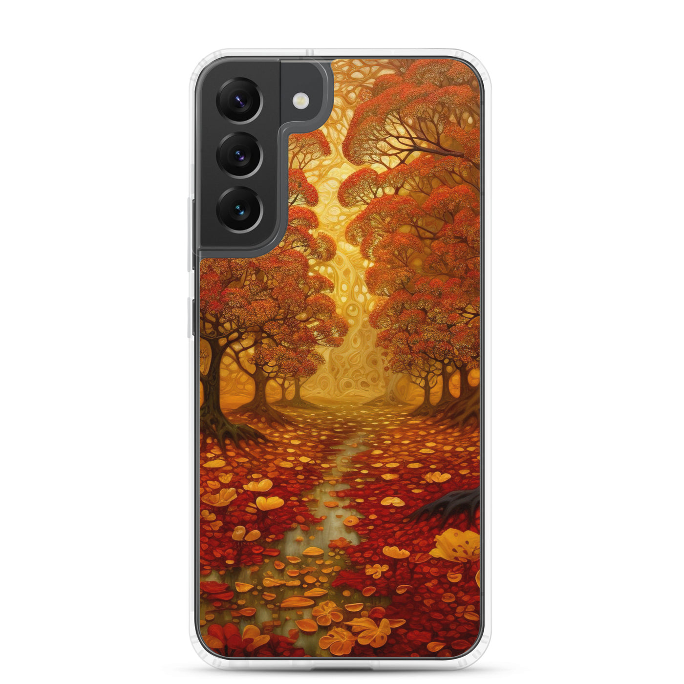 Wald im Herbst und kleiner Bach - Samsung Schutzhülle (durchsichtig) camping xxx Samsung Galaxy S22 Plus