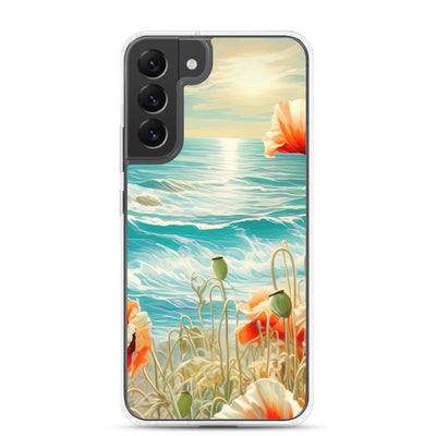 Blumen, Meer und Sonne - Malerei - Samsung Schutzhülle (durchsichtig) camping xxx Samsung Galaxy S22 Plus