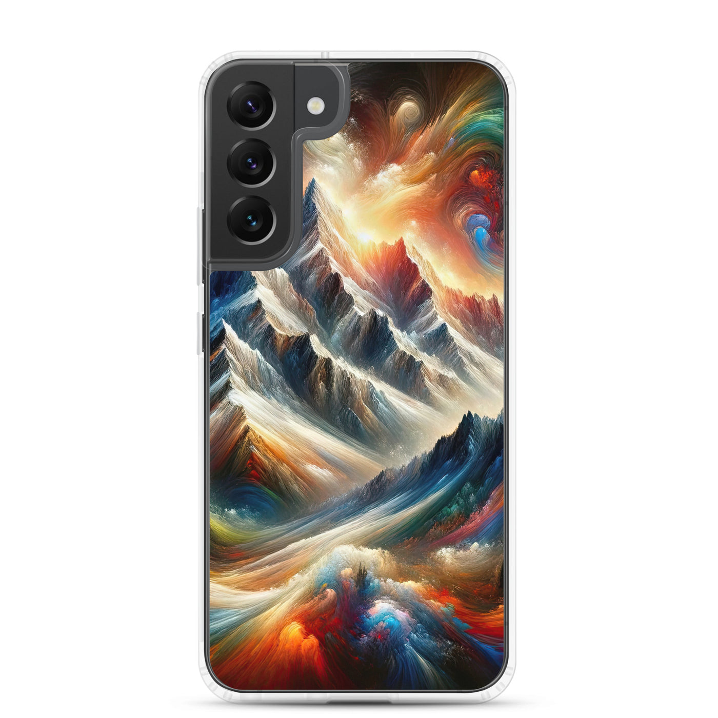 Expressionistische Alpen, Berge: Gemälde mit Farbexplosion - Samsung Schutzhülle (durchsichtig) berge xxx yyy zzz Samsung Galaxy S22 Plus
