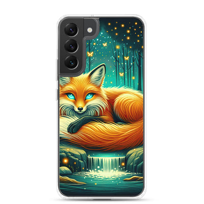 Bezaubernder Fuchs auf erleuchteter mystischer Waldlichtung - Samsung Schutzhülle (durchsichtig) camping xxx yyy zzz Samsung Galaxy S22 Plus