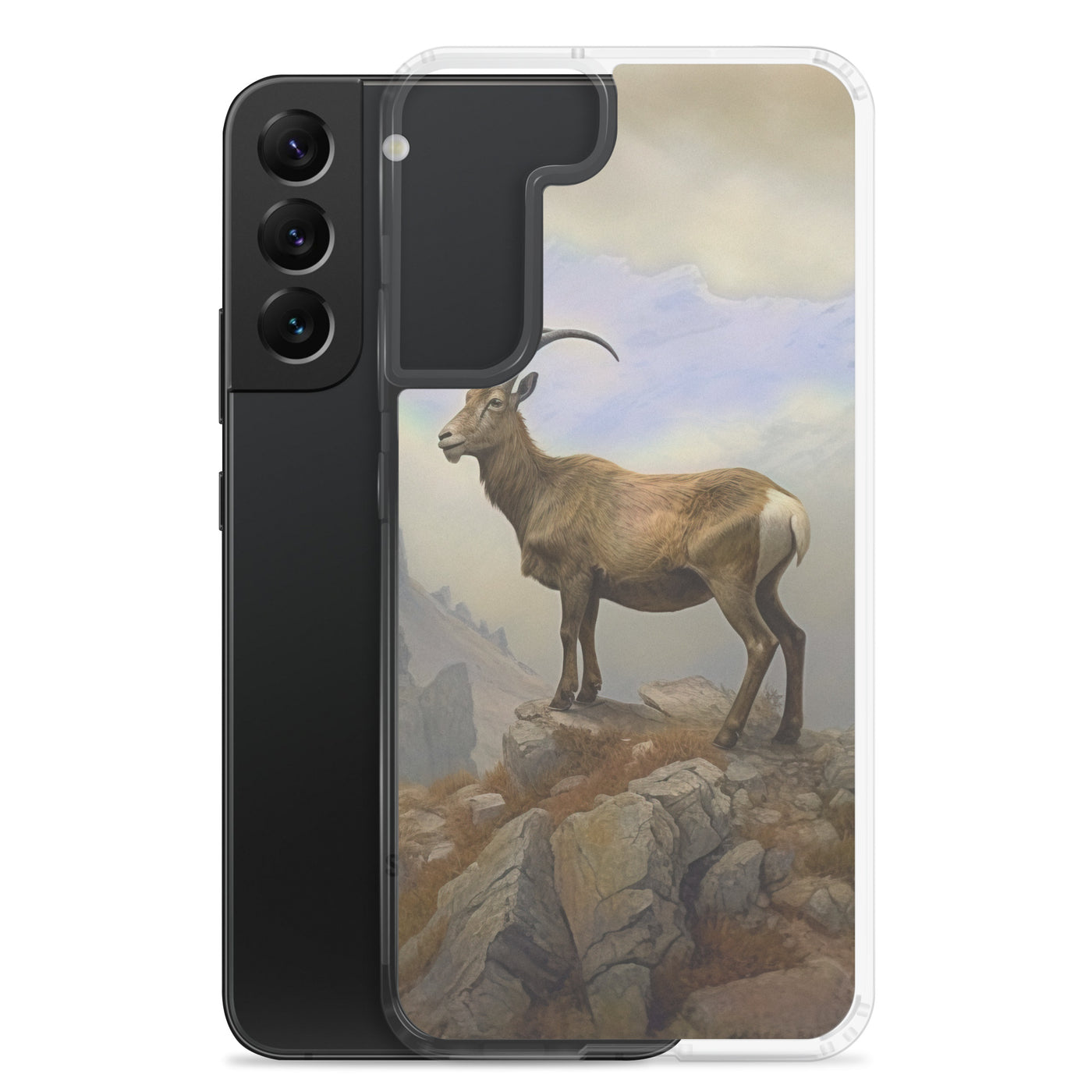 Steinbock am Berg - Wunderschöne Malerei - Samsung Schutzhülle (durchsichtig) berge xxx
