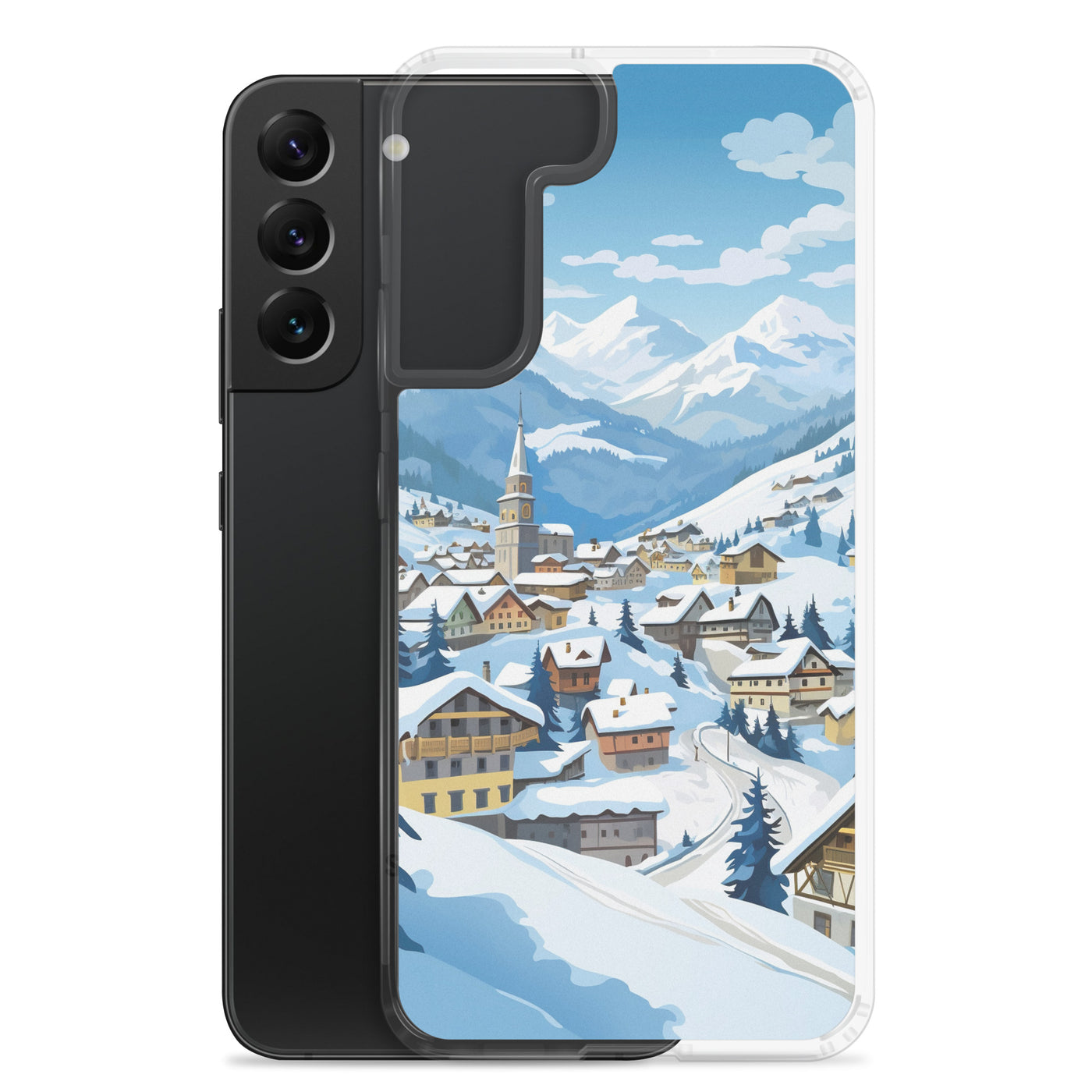 Kitzbühl - Berge und Schnee - Landschaftsmalerei - Samsung Schutzhülle (durchsichtig) ski xxx