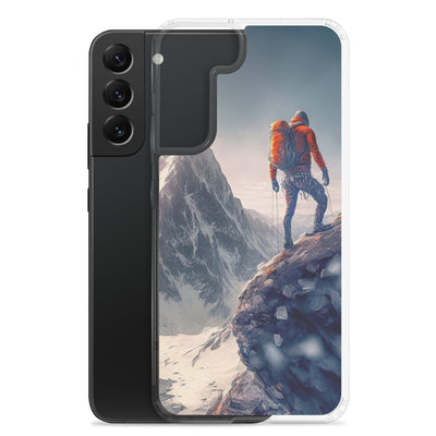 Bergsteiger auf Berg - Epische Malerei - Samsung Schutzhülle (durchsichtig) klettern xxx