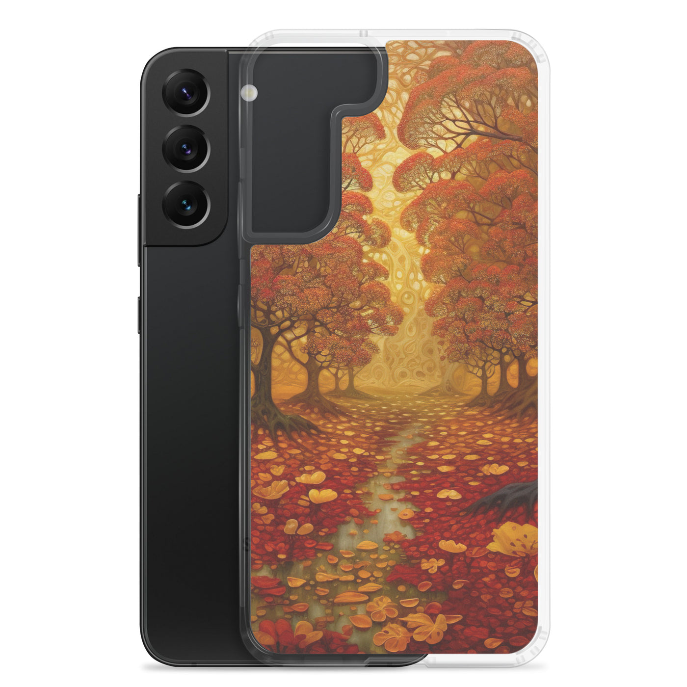 Wald im Herbst und kleiner Bach - Samsung Schutzhülle (durchsichtig) camping xxx