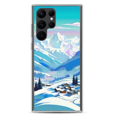 Berge und Schnee - Landschaft - Samsung Schutzhülle (durchsichtig) ski xxx Samsung Galaxy S22 Ultra