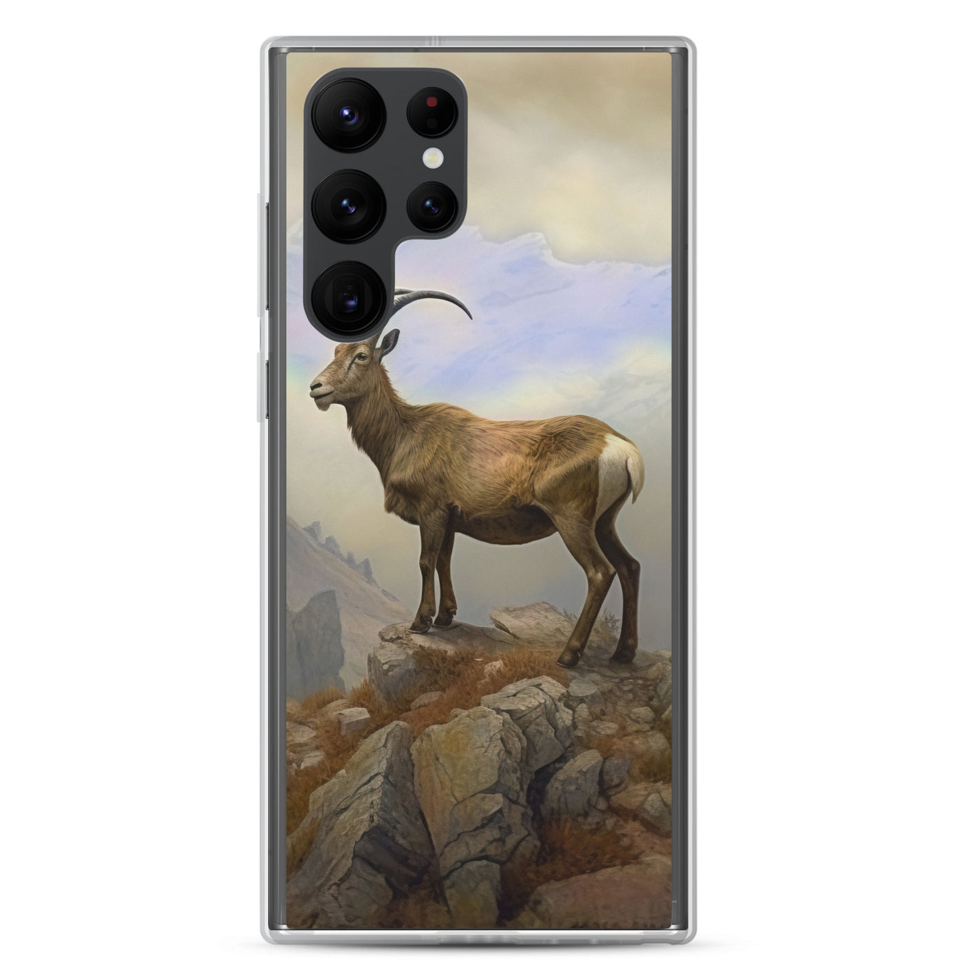 Steinbock am Berg - Wunderschöne Malerei - Samsung Schutzhülle (durchsichtig) berge xxx Samsung Galaxy S22 Ultra