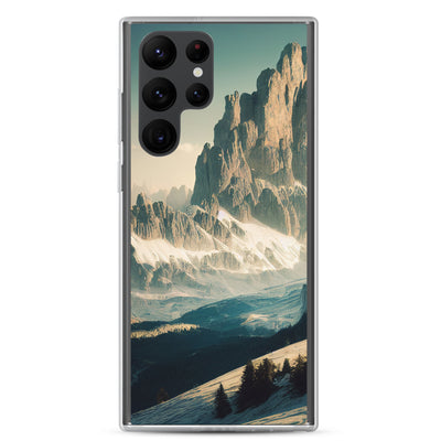 Dolomiten - Landschaftsmalerei - Samsung Schutzhülle (durchsichtig) berge xxx Samsung Galaxy S22 Ultra