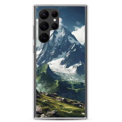 Gigantischer Berg - Landschaftsmalerei - Samsung Schutzhülle (durchsichtig) berge xxx Samsung Galaxy S22 Ultra