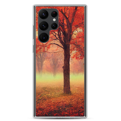 Wald im Herbst - Rote Herbstblätter - Samsung Schutzhülle (durchsichtig) camping xxx Samsung Galaxy S22 Ultra