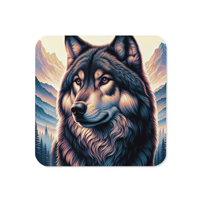 Majestätischer, glänzender Wolf in leuchtender Illustration (AN) - Untersetzer xxx yyy zzz Default Title