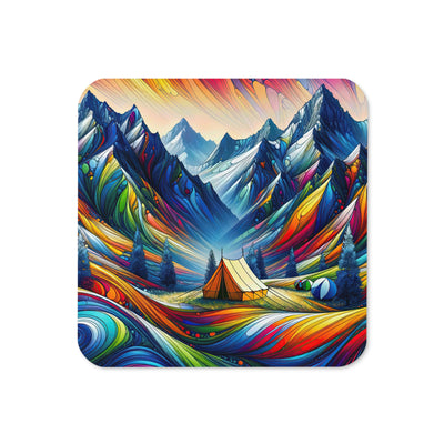 Surreale Alpen in abstrakten Farben, dynamische Formen der Landschaft - Untersetzer camping xxx yyy zzz Default Title