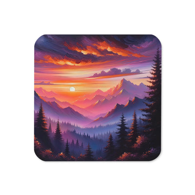 Ölgemälde der Alpenlandschaft im ätherischen Sonnenuntergang, himmlische Farbtöne - Untersetzer berge xxx yyy zzz Default Title