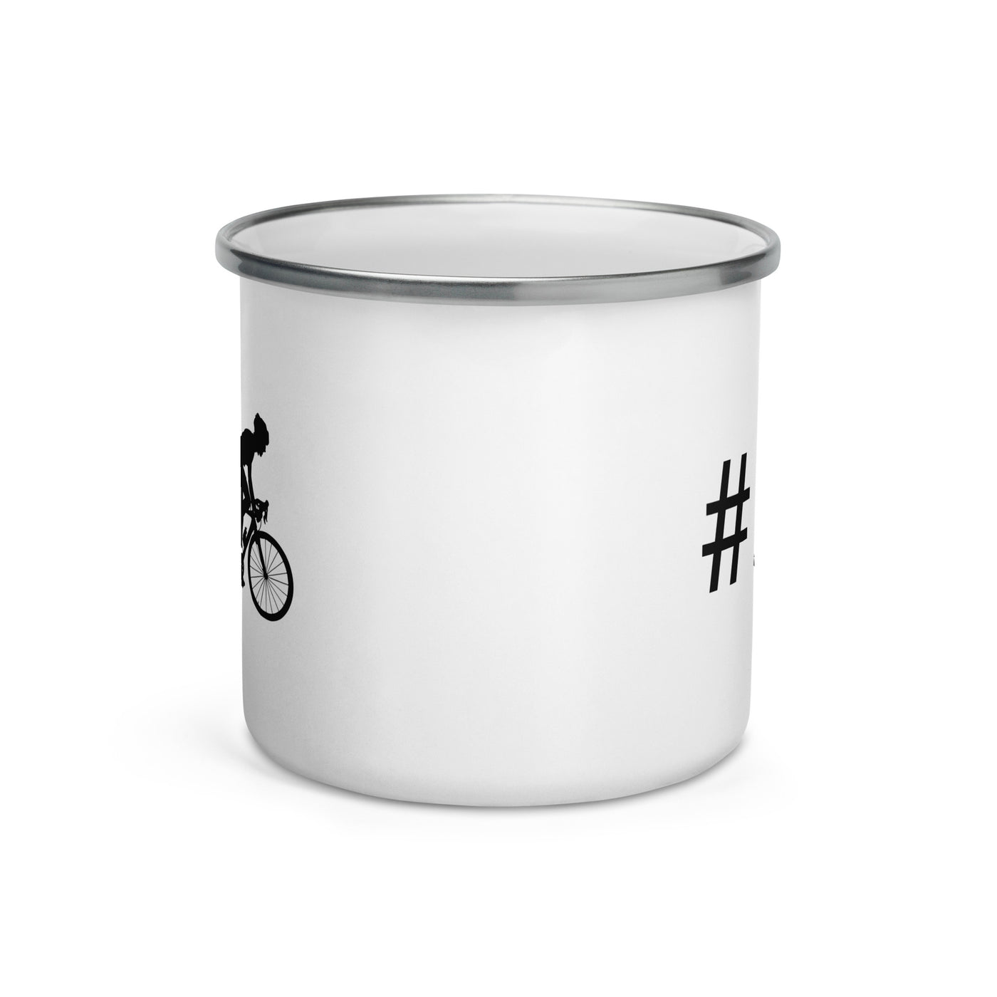 Hashtag - Man Cycling - Emaille Tasse fahrrad