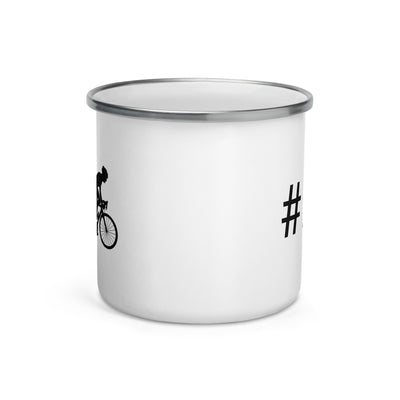 Hashtag - Man Cycling - Emaille Tasse fahrrad