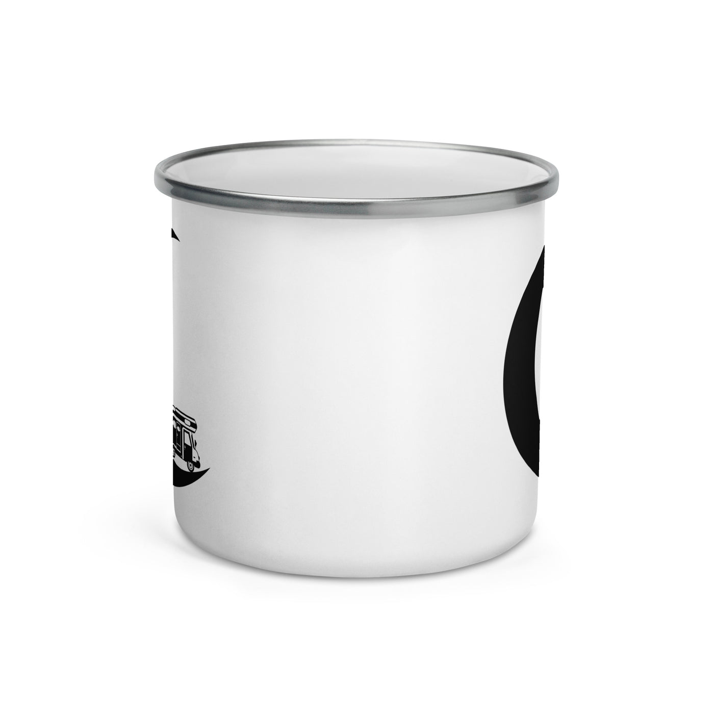 Crescent Moon - Camping Van - Emaille Tasse camping