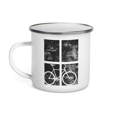 4 Rectangles - Cycling - Emaille Tasse fahrrad