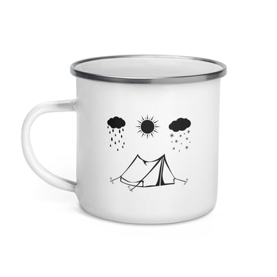 All Seasons And Camping - Emaille Tasse camping