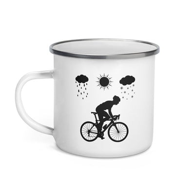 All Seasons And Cycling - Emaille Tasse fahrrad