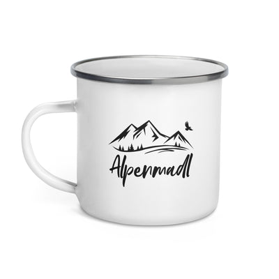 Alpenmadl - Emaille Tasse berge