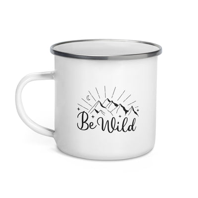 Be Wild - Emaille Tasse camping