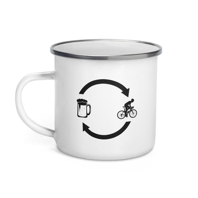 Beer Loading Arrows And Cycling 1 - Emaille Tasse fahrrad