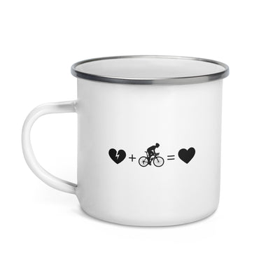 Broken Heart Heart And Cycling 1 - Emaille Tasse fahrrad