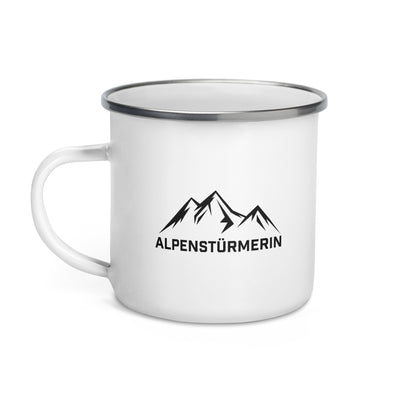 Alpenstürmerin - Emaille Tasse berge