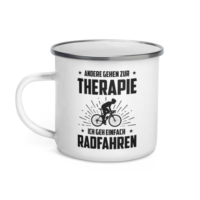 Andere Gehen Zur Therapie Ich Gen Einfach Radfahren - Emaille Tasse fahrrad