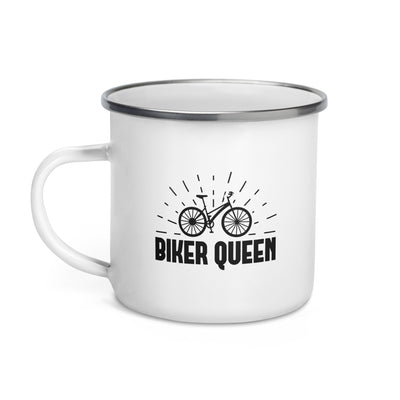 Biker Queen - Emaille Tasse fahrrad