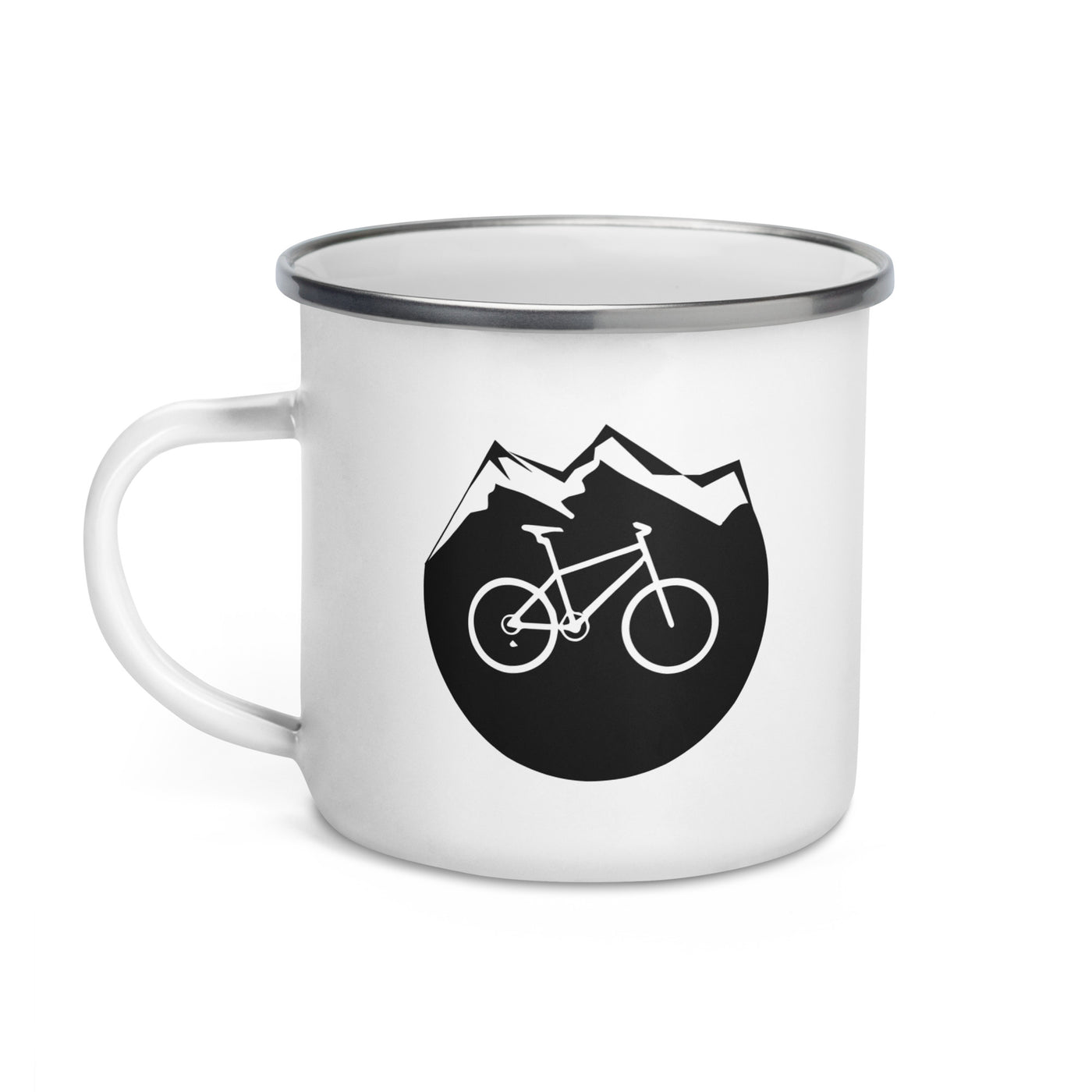 Circle - Mountain - Cycling - Emaille Tasse fahrrad