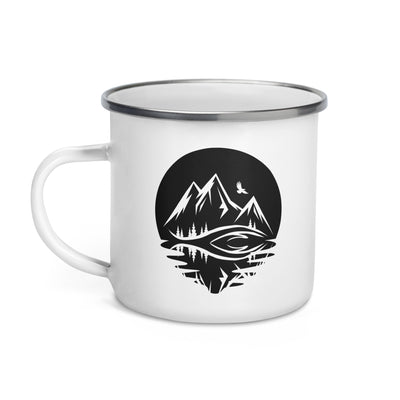 Circle And Reflection - Mountain - Emaille Tasse berge