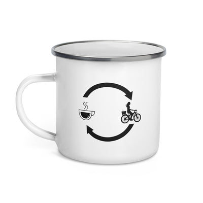 Coffee Loading Arrows And Cycling 2 - Emaille Tasse fahrrad