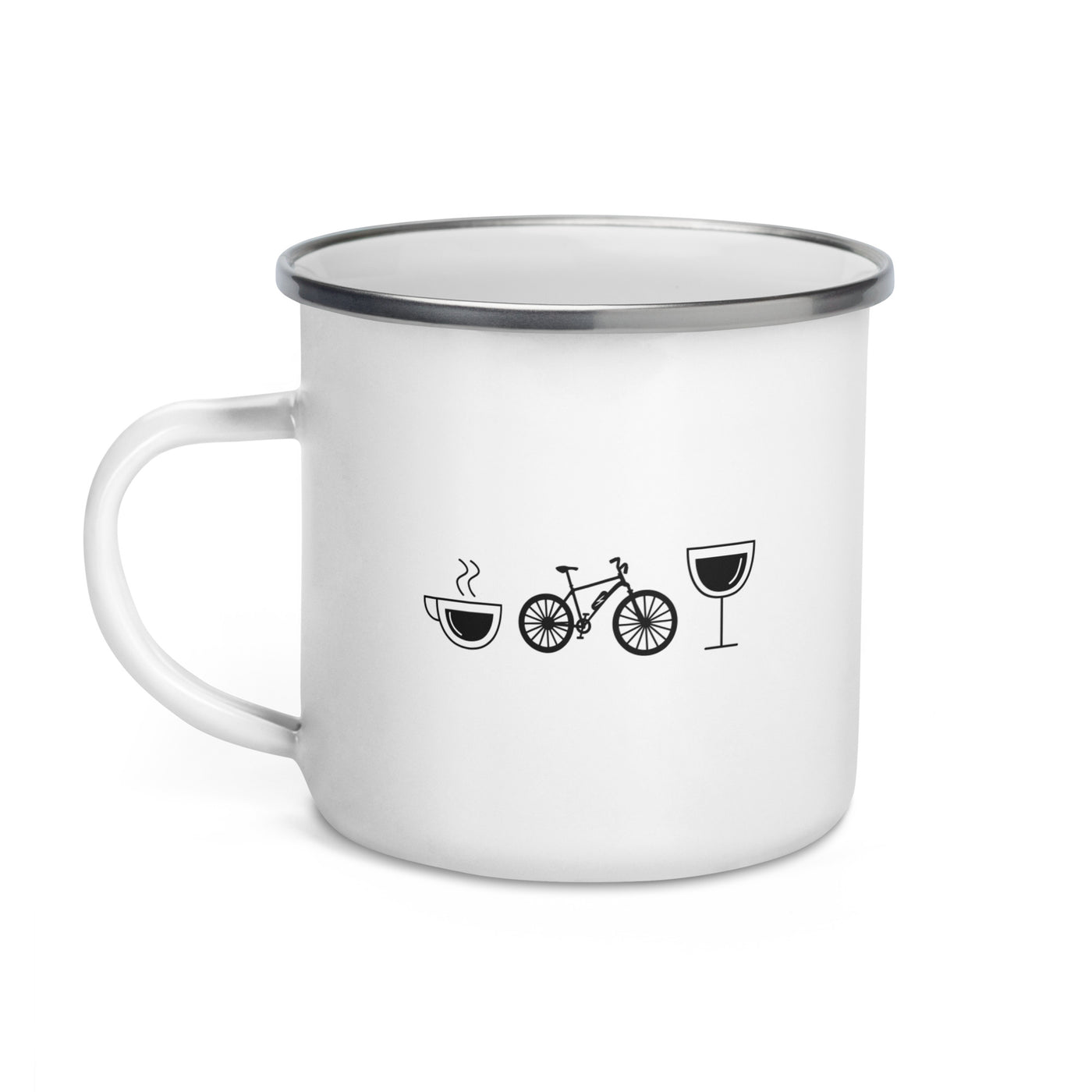 Coffee Wine And Ebike - Emaille Tasse e-bike