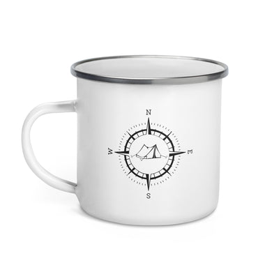 Compass And Camping - Emaille Tasse camping