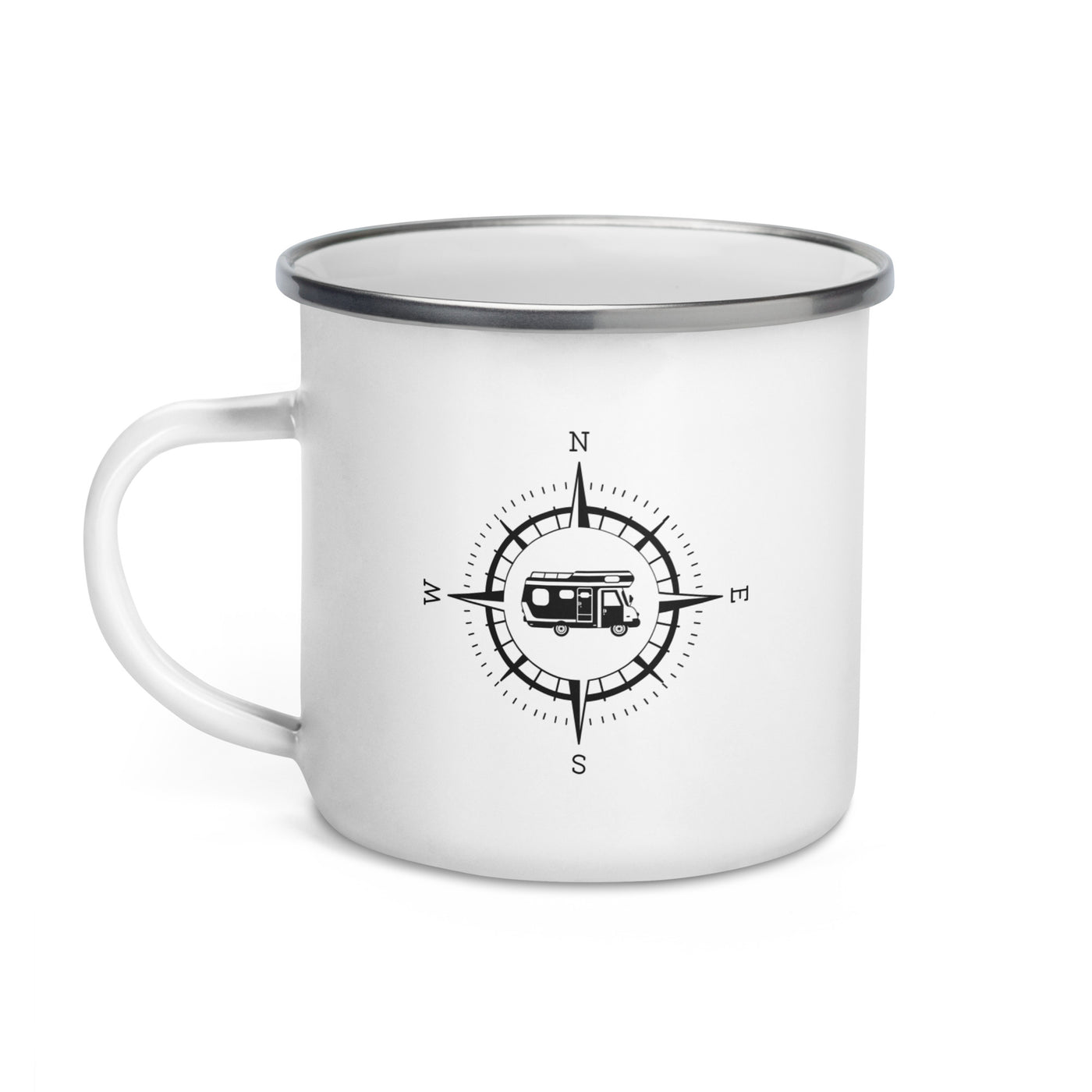 Compass And Camping - Emaille Tasse camping