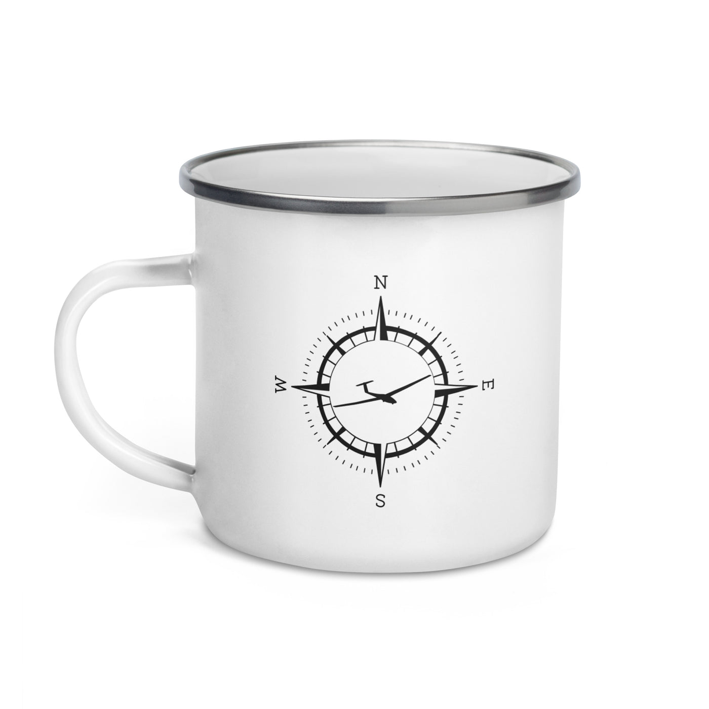 Compass And Sailplane - Emaille Tasse berge