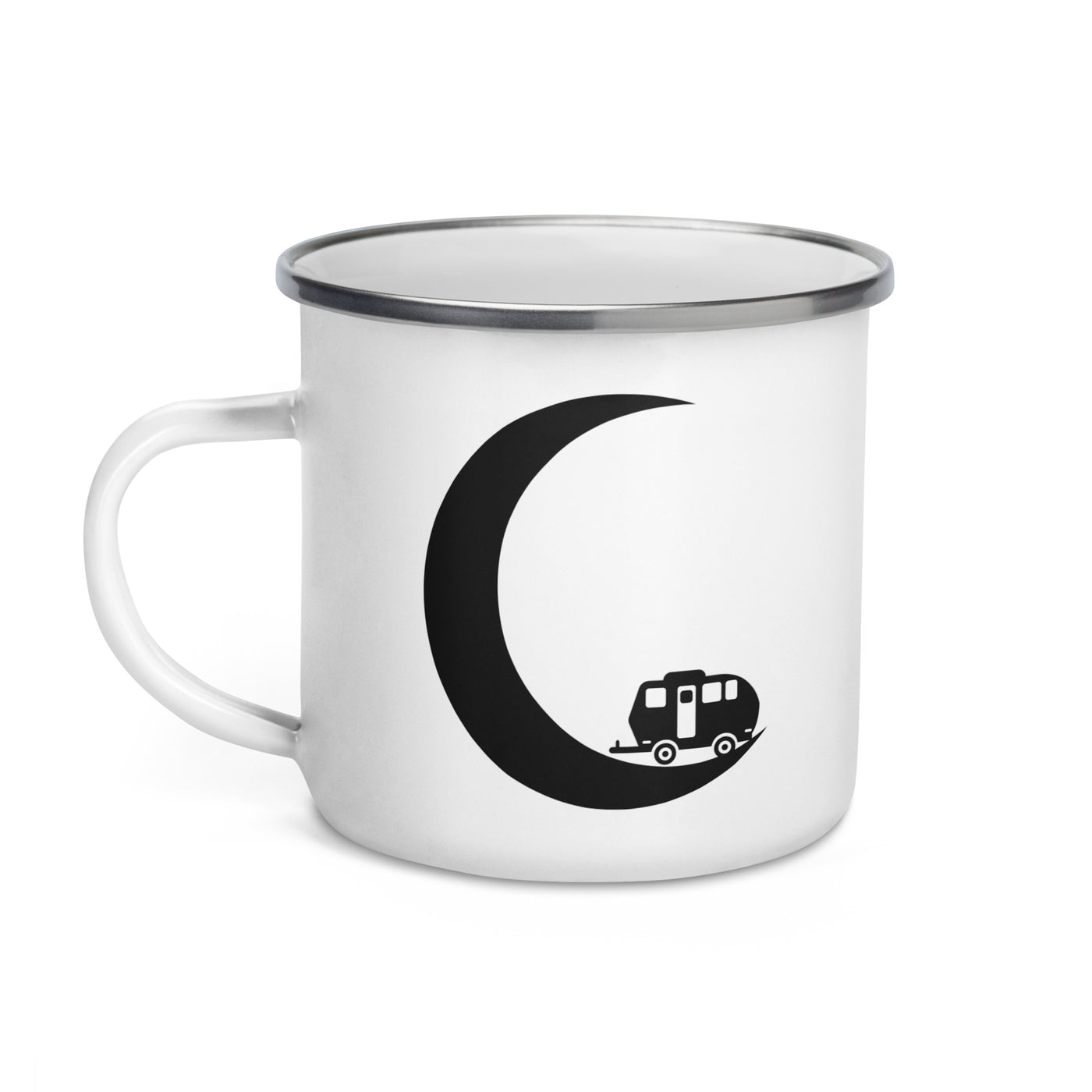 Crescent Moon - Camping Caravan - Emaille Tasse camping