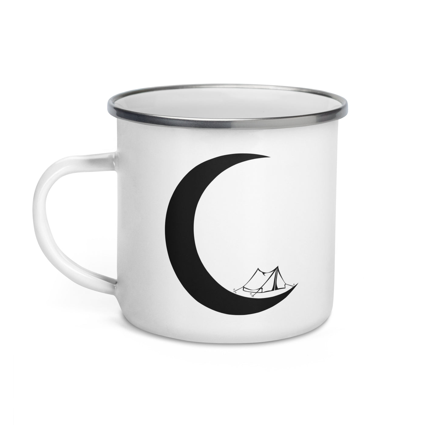 Crescent Moon - Camping Tent - Emaille Tasse camping