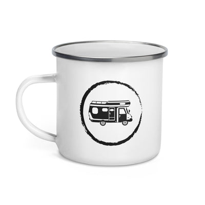 Cricle And Camping - Emaille Tasse camping