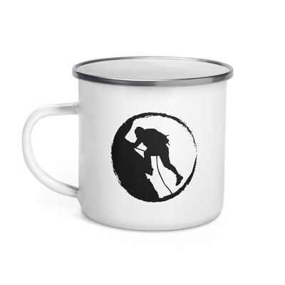 Cricle And Climbing - Emaille Tasse klettern